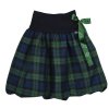 Dětská sukně - modrozelená kostka