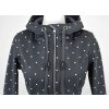 Softshellový kabát - půlkolový - šedý s puntíky