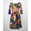 Půlkolové šaty 3/4 rukáv - zářivé květy 4