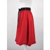 Půlkolová sukně - balonová - červená