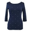 Tričko 3/4 rukáv - tmavě modré s puntíkem