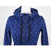 Softshellový kabát - půlkolový - královsky modrý s puntínky