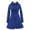 Softshellový kabát - půlkolový - královsky modrý s puntínky