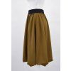 Půlkolová sukně - balonová - khaki