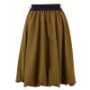 Půlkolová sukně - balonová - khaki
