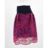 Rovná sukně - krajková - modro fuchsiová 3