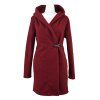 Kabát se sponou - buklé - vínový 2