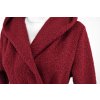 Kabát se sponou - buklé - vínový 8