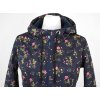 Softshellový kabát zateplený - áčkový - rozkvetlý