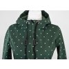Softshellový kabát - půlkolový - zelený s puntíky