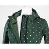 Softshellový kabát - půlkolový - zelený s puntíky