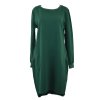 Mikinové šaty základní - lahvově zelené II.JAKOST
