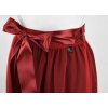 Půlkolová sukně - guma - červená s tylem