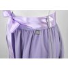 Půlkolová sukně - guma - lila s tylem