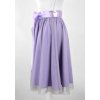 Půlkolová sukně - guma - lila s tylem