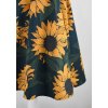 Půlkolová sukně - guma - slunečnice 3