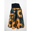 Kolová sukně - náplet - slunečnice