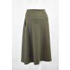 Prodloužená áčková sukně - khaki 5