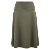 Prodloužená áčková sukně - khaki 4