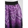 Půlkolová sukně - guma - fialová mandala 2