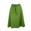 Zavinovací sukně - lněná zelená