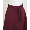 Zavinovací sukně - lněná tmavě vínová 2