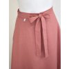 Zavinovací sukně - lněná starorůžová 2