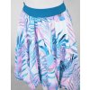 Půlkolová sukně - balonová - palmové listy 2