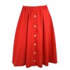 Sukně s knoflíky - červená 3
