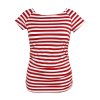 Tričko řasené - červené pruhy