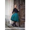 Půlkolová sukně - balonová - maková 6