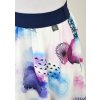 Půlkolová sukně - guma - abstraktní květy