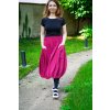 Boho sukně - světle vínová 2