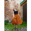 Kalhotová sukně - skořicová