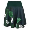 Půlkolová sukně - náplet - monstera B