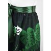 Půlkolová sukně - guma - monstera 2