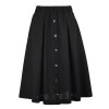 Sukně s knoflíky - černá