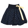 Dětská sukně - tmavě modrá se zlatem