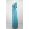 Zavinovací maxi šaty - modré II.JAKOST