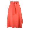Zavinovací sukně - jasně korálová