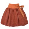 Dětská sukně - skořicová a zlaté tečky