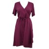 Zavinovací šaty - tmavě vínové II.JAKOST