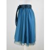 Půlkolová sukně - guma - modrá s tylem
