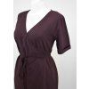 Zavinovací šaty - temně vínové 2