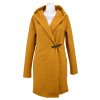 Kabát se sponou - buklé - hořčicový