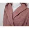 Kabát se sponou - buklé - starorůžový 3