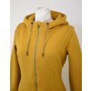 Vlněný kabát - áčkový - hořčicový