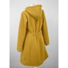 Vlněný kabát - áčkový - hořčicový