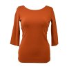 Tričko 3/4 rukáv - terakotové
