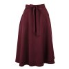 Zavinovací sukně - žíhaná - bordó